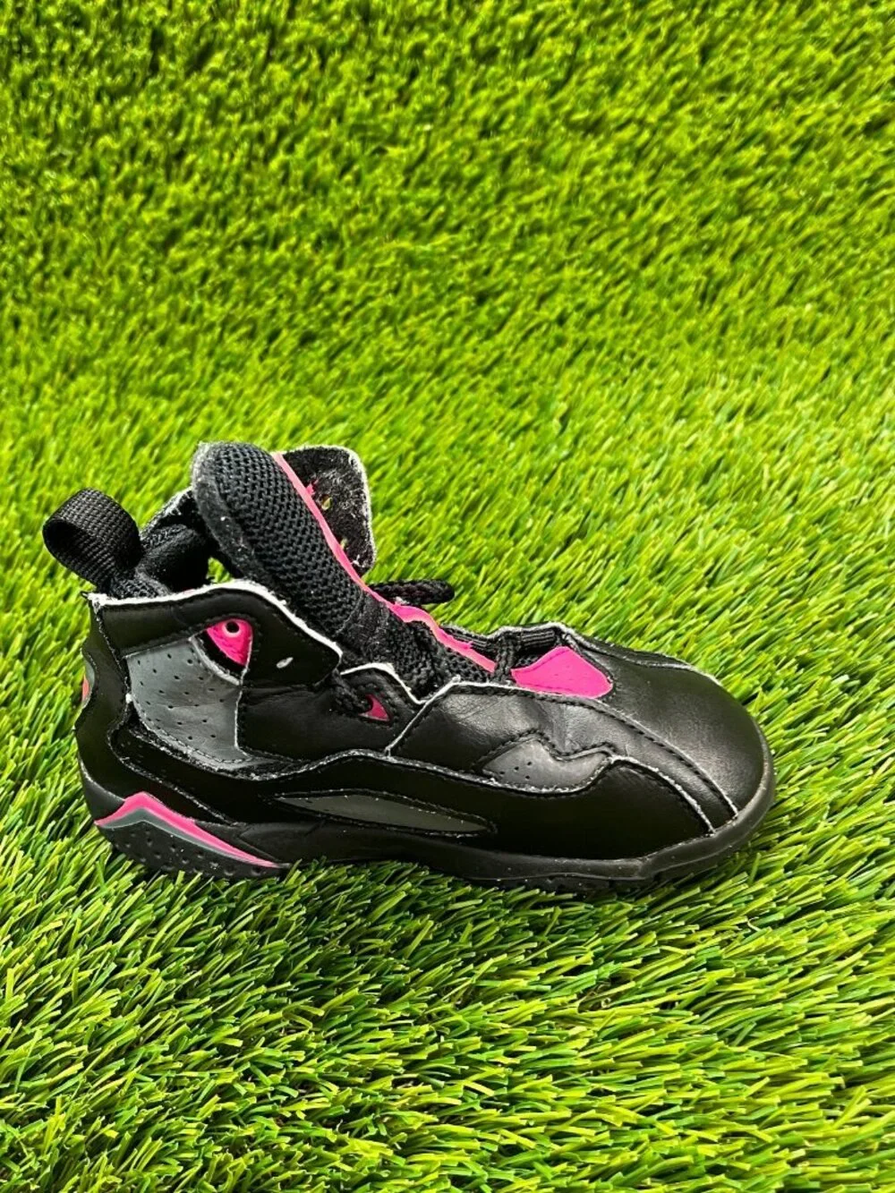Nike Air Jordan True Flight Girls Size 9C Pink BlackAthletic Basketball Sneakers